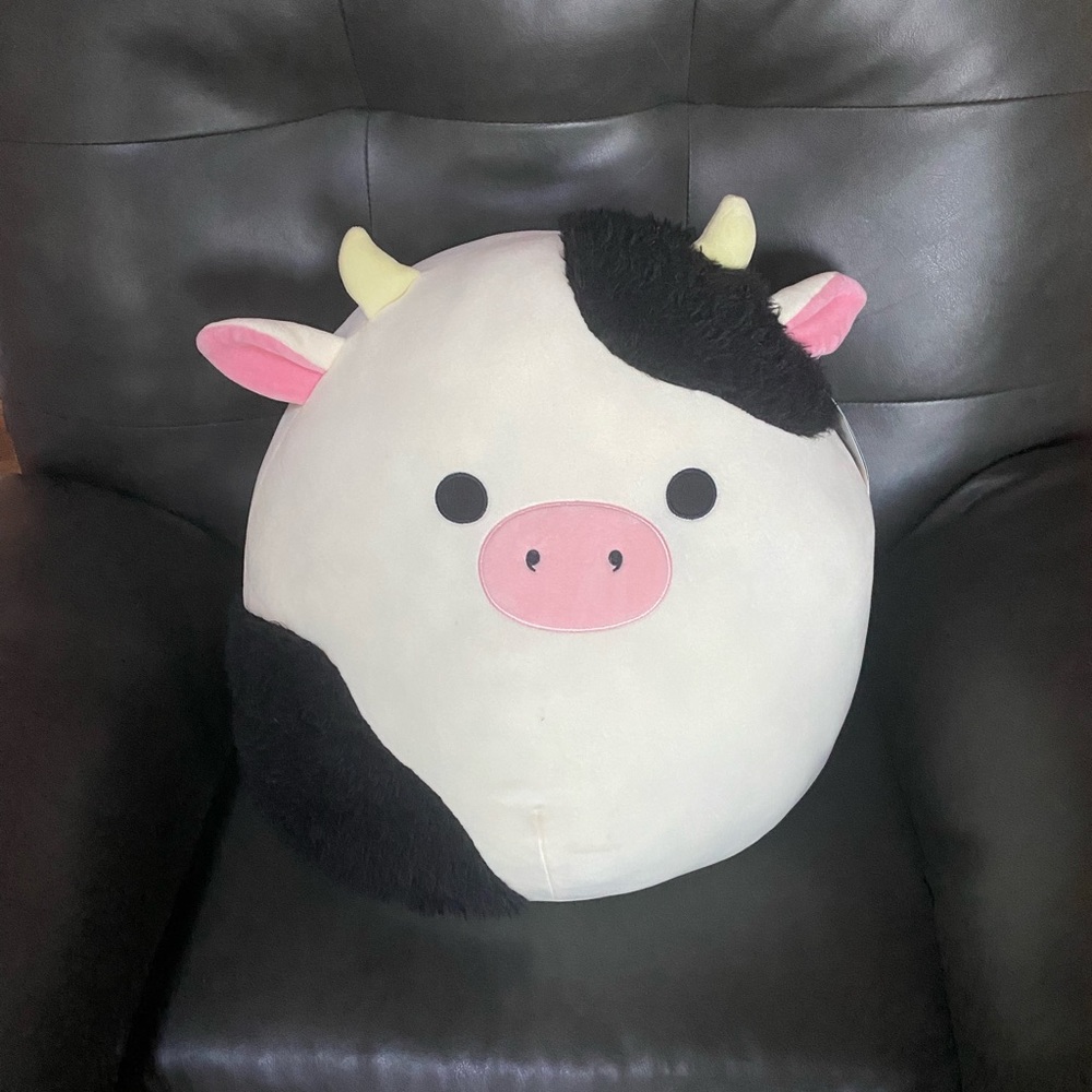 Connor the Cow Fuzzy Squishmallow 20” Plush
